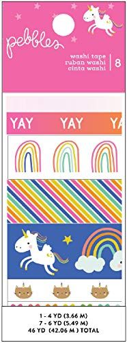 Pebbles Live Life HAP WASHI Tape - 8 Rolls