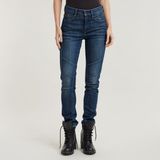 G-Star Ace 2.0 Biker Slim Straight Wmn Dames Jeans worn in blizzard Katoen 99% Elastaan 1% 24/30