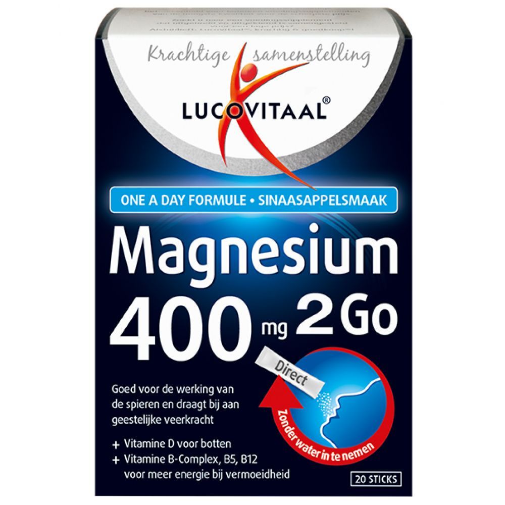 Lucovitaal Magnesium 2Go 400mg Sticks - 8713713022284