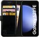 Rosso Element Book Case Wallet Hoesje Geschikt voor Samsung Galaxy S23 FE | Portemonnee | 3 Pasjes | Magneetsluiting | Stand Functie | Zwart