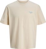 Jack & Jones Heren Tee SS Conte Wide Fit Tee Beige Maat XXL