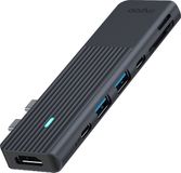 Rapoo UCM-2003 USB-C Multiport Adapter, 7-in-2, Dark Grey