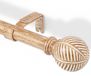 Tringle à rideaux réglable imitation bois - 76-152 cm, couleur marron clair, pour intérieur et extérieur