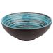APS-Germany APS CANCUN Melamine Serving Bowl Blue, Brown Round 1.8L