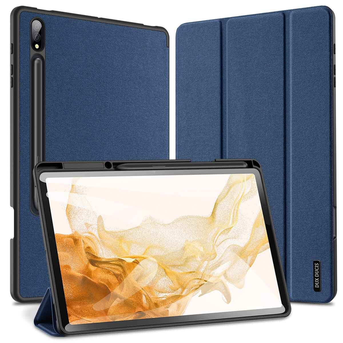 Dux Ducis Ducis Domo Bookcase voor de Samsung Galaxy Tab S8 Plus / S7 Plus - Blauw
