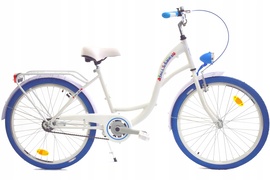 Viking Choice Meisjesfiets 24 inch stevig model blauw met wit Dallas Bike