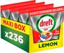 Dreft Platinum Plus Vaatwastabletten Citroen - Anti-Dofheidstechnologie - 4 x 59 stuks