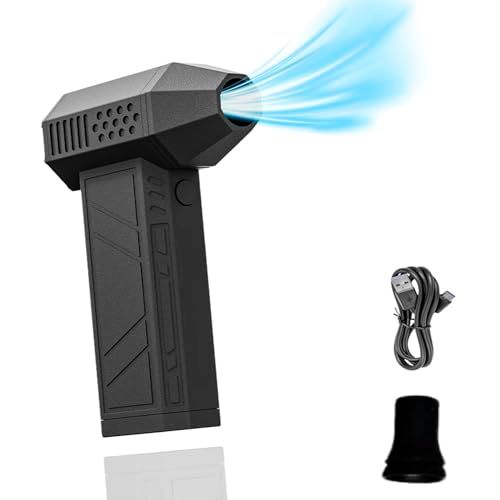 MAGIC SELECT Jet Dry Blower, Krachtige 130.000 RPM Elektrische Persluchtblazer met 4 Modi, Gemaakt van Aluminium met LED-Zaklamp, Mini-Bladblazer met Oplaadbare USB C-Batterij voor Het Reinigen.