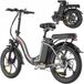 Vélo électrique, 20 pouces, pliable, vélo électrique, vélo pliant, pneus larges 20 pouces x 3,0 pouces, VTT pliable, vélo électrique de randonnée, 250W, 20AH, 25 km/h, gris