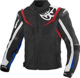 Berik Endurance Veste textile imperméable pour moto, noir/blanc/rouge/bleu, 50