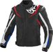 Berik Endurance Veste textile imperméable pour moto, noir/blanc/rouge/bleu, 50