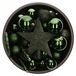 Bellatio Decorations kerstballen set - 33x st - met ster piek - donkergroen - kunststof - onbreekbaar - kerstversiering