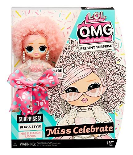 L.O.L. Surprise! LOL Surprise OMG Present Surprise Series 2 Fashion pop - MISS CELEBRATE - Met 20 verrassingen inclusief outfit, schoenen, accessoires en meer - Verzamelbaar - Voor jongens en meisjes van 4+