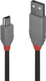 LINDY 36723 USB-kabel 2 m Zwart, Grijs