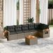 Maison Exclusive - Ensemble de jardin, 7 pièces, avec coussins, gris, en polyrotin