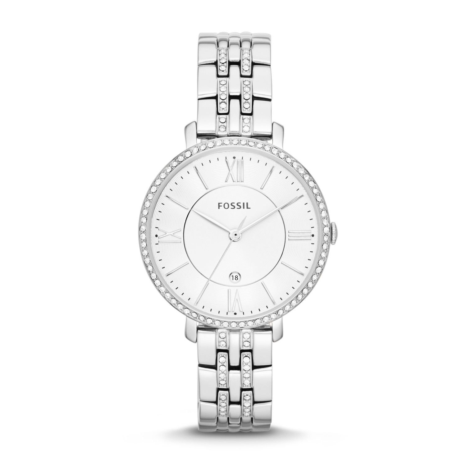 Fossil ES3545P Horloge Dames Zilver 36mm