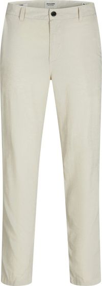 Jack & Jones Pantalon chino Coupe fuselée Coton/Lin Beige W36 X L34