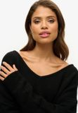 Superdry Oversized V-hals Trui Dames Zwart