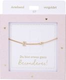 Depesche armband meisjes E goud hartje cadeau vriendschap.