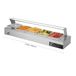 VEVOR Commerciële Voedselwarmer met Glazen Deksel en 5 Containers (1/2 Formaat) 1500W Buffet Warmer Roestvrij Staal, Buffet Containers Buffet Waterbad Voedselwarmer Station voor Restaurants Feesten Buffetten