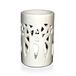 Geurbrander Zen'Arôme Geurbrander, fondant, geurwas, diffuser voor olie en geur, kaarsenhouder, theelichthouder, aromatherapie, keramiek, met lichtprojectie, H 11 cm, wit bos