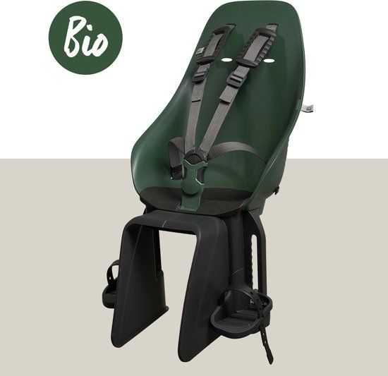 Urban Iki Bio Achter Fietsstoeltje - Mosu Green/Bincho Black