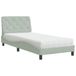 VidaXL Lit avec matelas, gris clair, velours, 90x190 cm