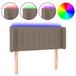 VidaXL Hoofdbord & Voeteind Taupe met LED 93x16x78/88 cm Polyester/Hout