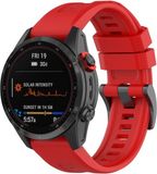 By Qubix - Siliconen sportbandje - Rood - 26mm Quickfit - Geschikt voor Garmin Epix Pro Gen 2 (51mm) / Quatix 7X / 6X & Tactix 7 (pro)