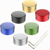 SOLUTEK Pedaalvoetschakelaar, topper met 3 schroeven en rubberen inzetstuk, past goed op gewone pedaalschakelaars (3/8 "10 mm) Rood Zilver Zwart Goud Blauw Groen 6 Pack