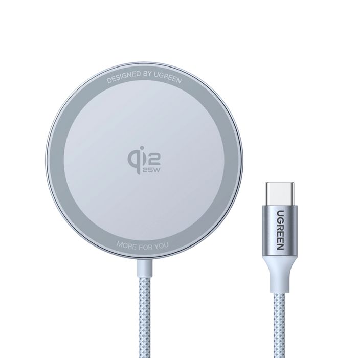 Ugreen MagFlow Smartphone Grijs USB Draadloos opladen Auto 25W