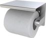 Unyqoos® Porte-rouleau, 14 cm – Inox, fixation murale sans perçage, argent, avec rangement/séparateur pour téléphone