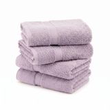 Superior Egyptisch katoenen handdoeken, set van 4, ultrazachte handdoeken, dik pluche, absorberend, zwaar, gastenbadkamer, hotel, spa, badkamer, douchebasics, lila