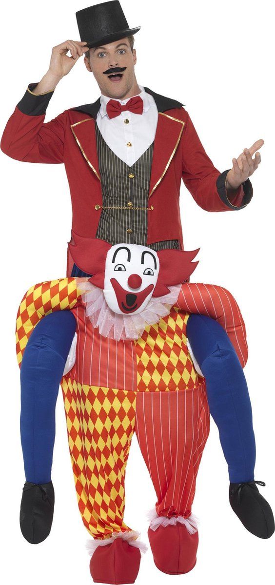 Generik Man op rug van clown kostuum - Volwassenen