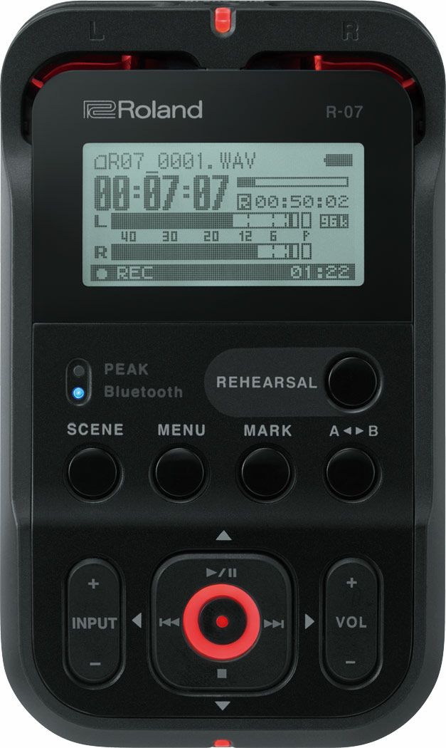 Roland R-07-BK Digital Audio Recorder - Black