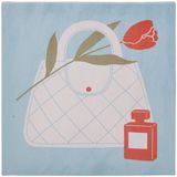 ATMOSPHERA CREATEUR D'INTERIEUR Canvasdoek met vrouwelijke illustratie 28x28 cm FRANY