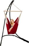 AMANKA XXL Hangstoel met Frame Bordeaux Rood
