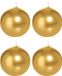 Trend Candles Bougeoir lisse - 4x - or - 7 cm - 16 heures de combustion