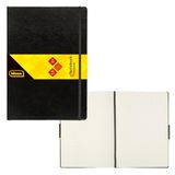 Idena 209280 - Notitieboek DIN A4, vierkant, papier crème, 192 pagina's, 80 g/m², harde kaft in zwart, 1 st.