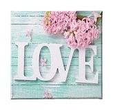 Homemania Wandfoto, citaat l'amour-voor woonkamer, slaapkamer, meerkleurig, 60 x 3 x 60 cm, HM20KNV60 x 60 – 112, polyester, hout