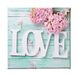 Homemania Wandfoto, citaat l'amour-voor woonkamer, slaapkamer, meerkleurig, 60 x 3 x 60 cm, HM20KNV60 x 60 – 112, polyester, hout