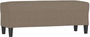 vidaXL Bankje - 100x35x41 cm - Stof - Taupe
