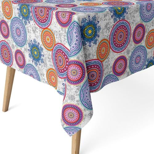 Vlekafstotend tafelkleed rechthoekig - 140x140 cm - Lila