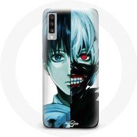 Maniacase Etui voor Samsung Galaxy A50 Tokio Ghoul gezicht half