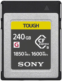 Sony Sony 240GB Tough CFexpress Type B 1850MB/s geheugenkaart