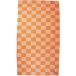 Tropesa Serviette de plage 160 x 90 cm, orange/jaune moutarde à carreaux