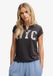 Superdry Athletic Essentials T-shirt Coupe Ajustée Femme Charcoal Coton 100% Manches Courtes Taille 12