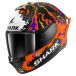 Shark Skwal Cup Replica Bertelle, casque intégral, Mat Noir/Blanc/Orange/Mauve, XXL