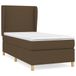 vidaXL Boxspringbed met matras, donkerbruin, 80x200 cm, gestoffeerd