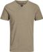 JACK & JONES Homme T-shirt Essentiel Col en V Manches Courtes Jersey Coton Chemise Boutonnée JJESPLIT